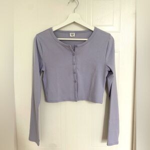 Sunday Best Lilac Purple Cropped Cardigan